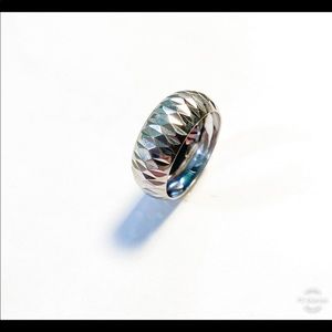 14K White Gold Sparkle Band